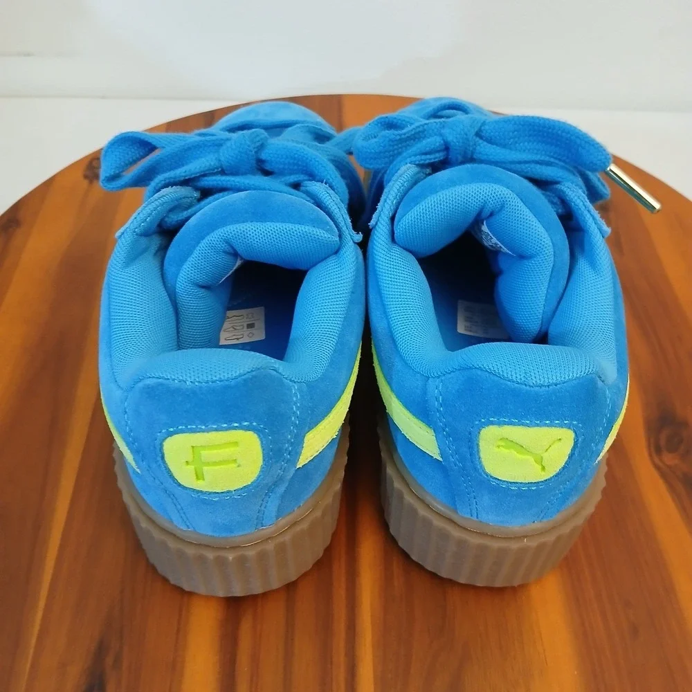 Puma Fenty Shoes Womens 6 Blue Suede Rhianna Creeper Phatty‎ Speed 399332-02